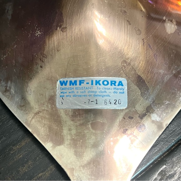 Vintage WMF-IKORA Silver Plated Leaf Shaped Trinket/Candy Tray Germany - Picture 8 of 11